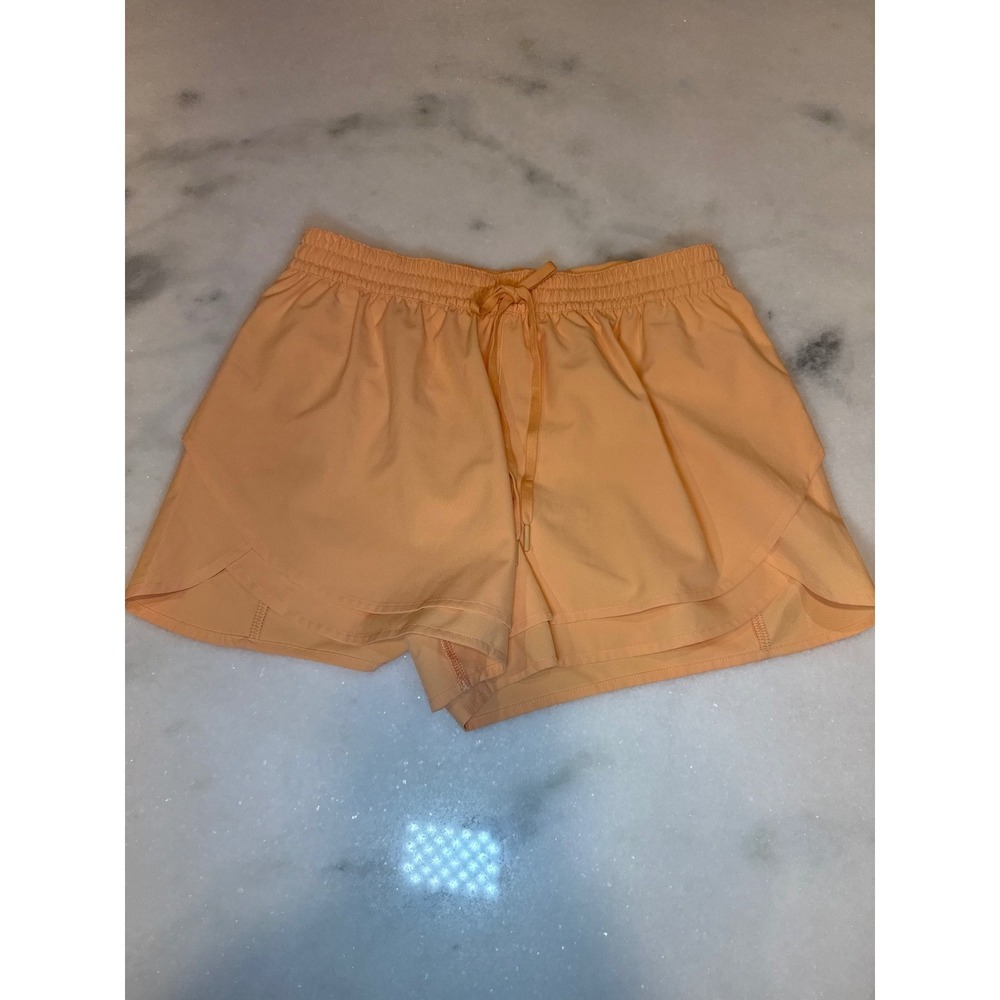 Calia High-Rise Step Up Shorts Women XS Orange‎ 3" Inseam Relaxed Fit NWT